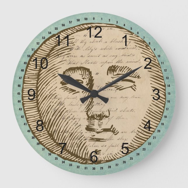Moon Face Large Clock (Front)
