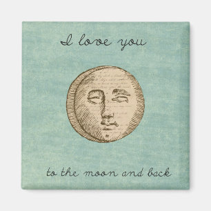 Moon Face Love Magnet