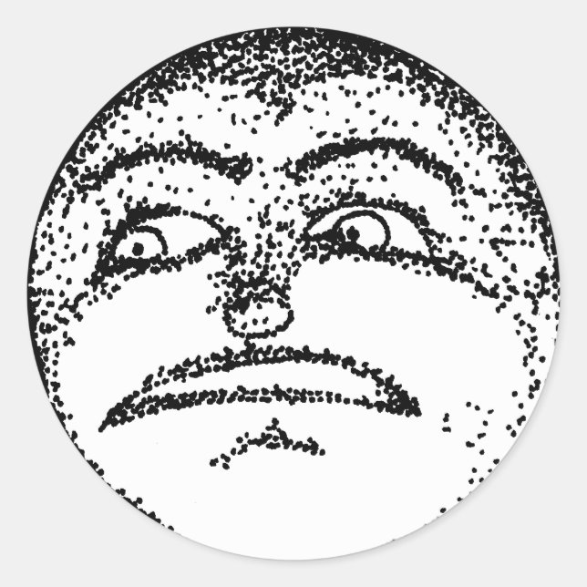 Moon Face Sticker (Front)