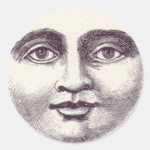 Moon Face Stickers
