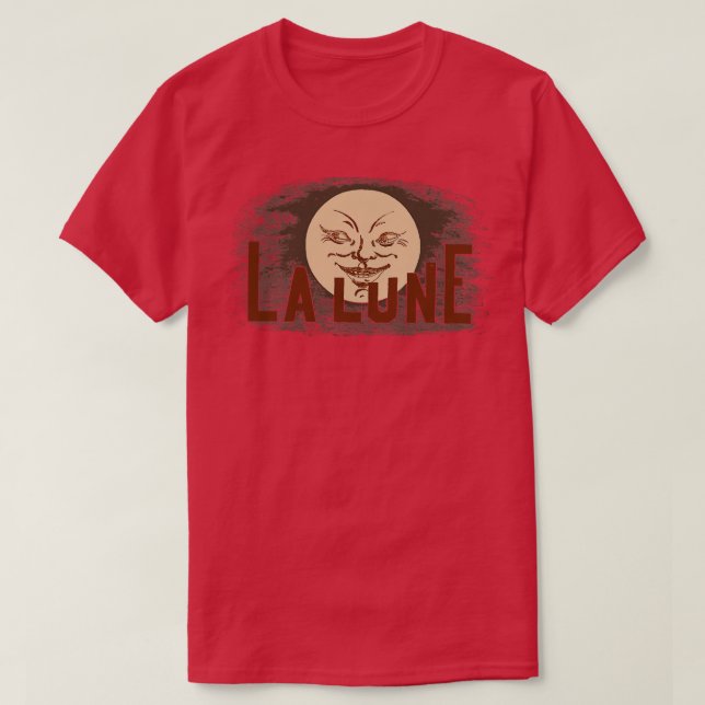 Moon Face with the French phrase La Lune T-Shirt (Design Front)