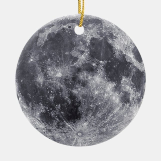 Moon Facing Earth Ornament (Front)