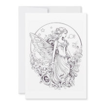 Moon Fairy Colour Your Own Greeting Card