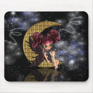 moon fairy mousepad, mouse mat, gothic fairy mat