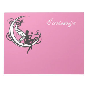 Moon Fairy Silhouette Thunder_Cove Journal Notepad