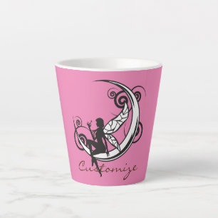 Moon Fairy Silhouette Thunder_Cove Latte Mug