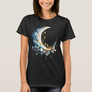 Moon fantasy night sky elegant 3D celestial chic T-Shirt