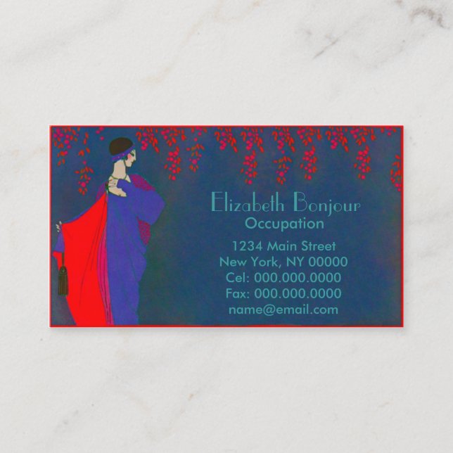 Moon Fashion Plate ~ Business Card (Front)