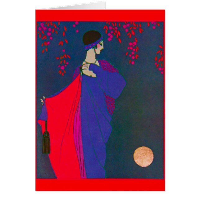 Moon Fashion Plate ~ Card (Front)