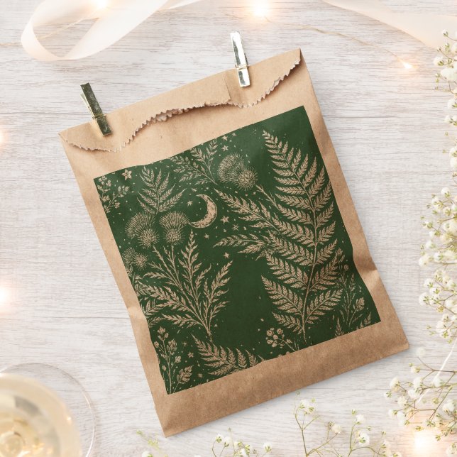 Moon Fern Botanical Favor Bags (Clipped)