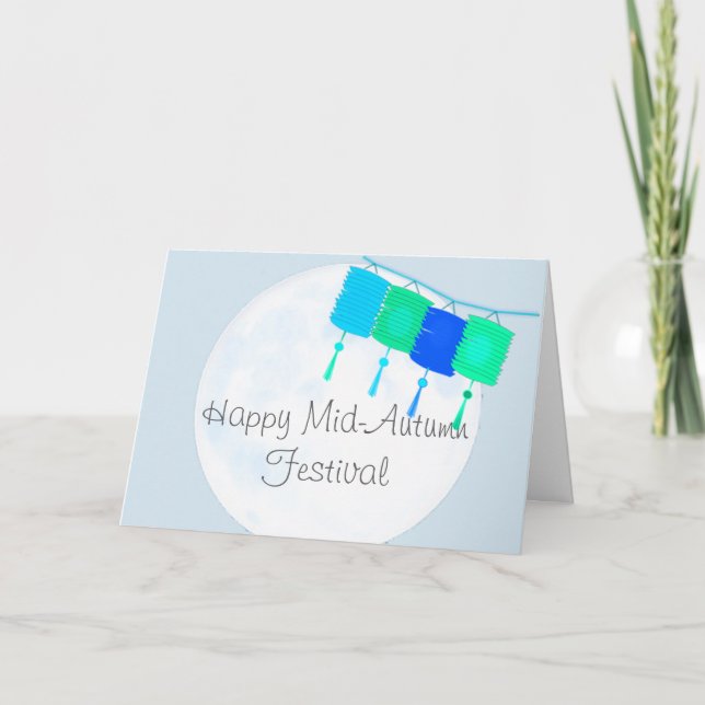 Moon Festival Chinese Autumn Festival Greeting Card (Front)