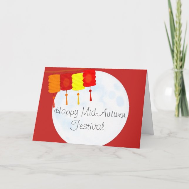 Moon Festival Chinese Autumn Festival Greeting Card (Front)