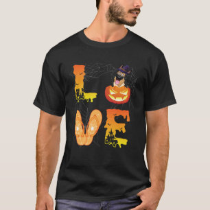 Moon Flip Flop Spider Pumpkin German Shepherd LOVE T-Shirt