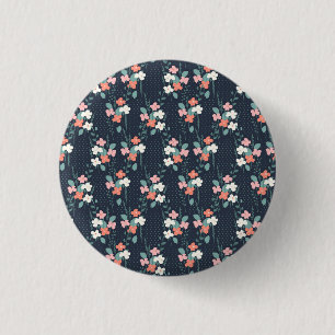 Moon Flower 3 Cm Round Badge