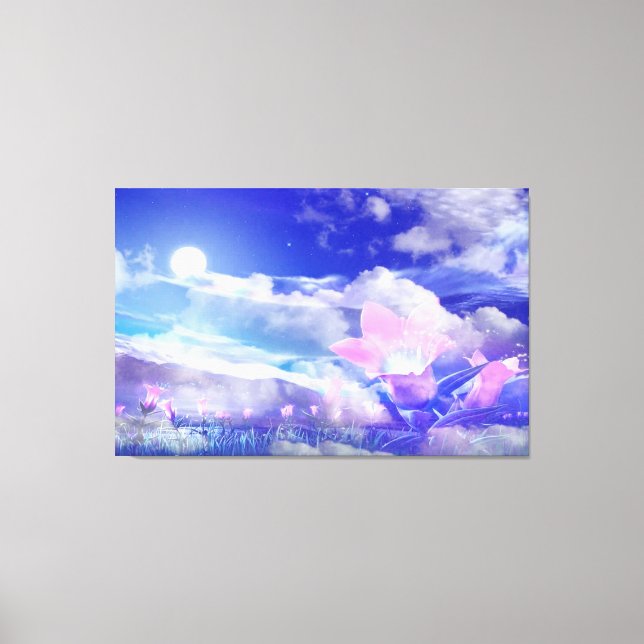 Moon Flower Canvas Print (Front)