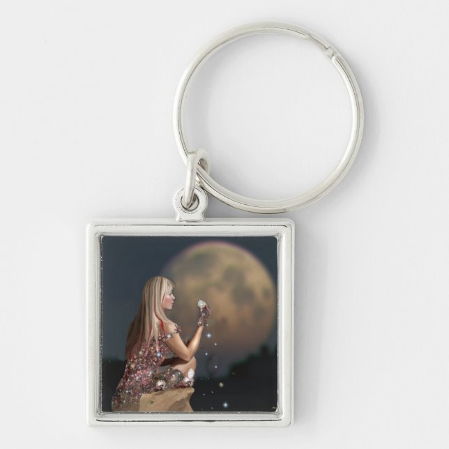 Moon Flower Key Ring (Front)