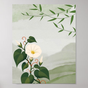 Moon flower poster