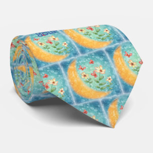 Moon flowers tie