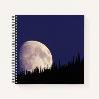 Moon & Forest | Glacier National Park Montana Notebook