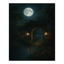 Moon Gate Garden - Mystical fantasy wall art