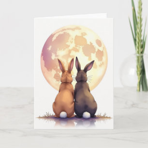 Moon Gazing Friends Art Card