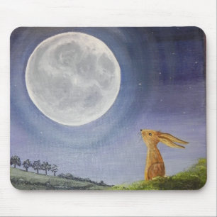 Moon Gazing Hare Mouse Mat