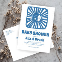Moon Glow Boho Modern Cute Custom Baby Shower