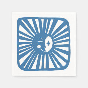 Moon Glow Boho Modern Cute Custom Baby Shower  Napkin