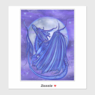 Moon glow dragon with moon by Renee Lavoie