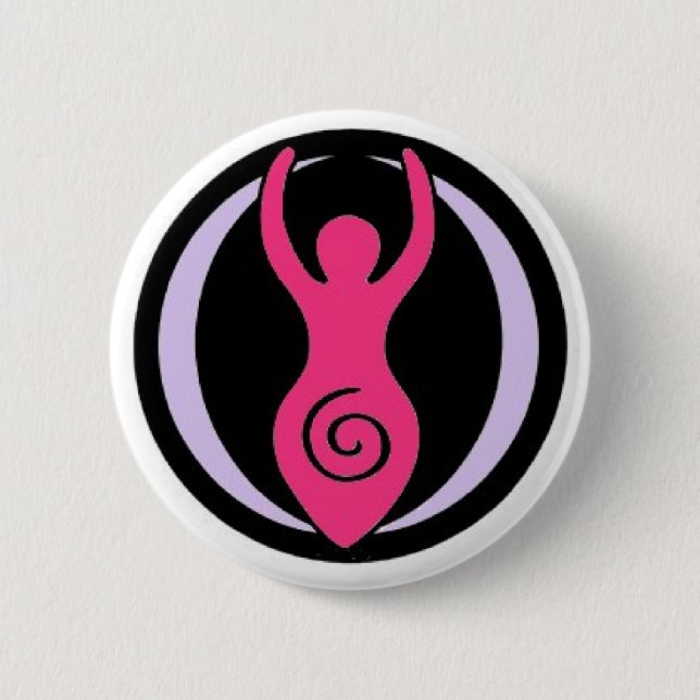 Moon Goddess 6 Cm Round Badge (Front)