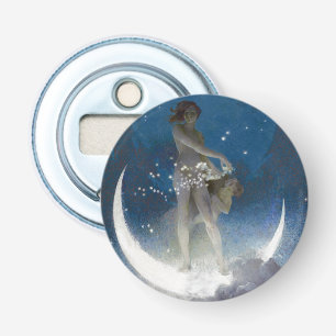 Moon Goddess Bare Scattering Night Stars   Bottle Opener