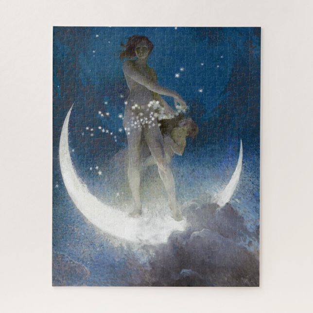 Moon Goddess Bare Scattering Night Stars   Jigsaw Puzzle (Vertical)
