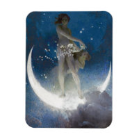 Moon Goddess Bare Scattering Night Stars