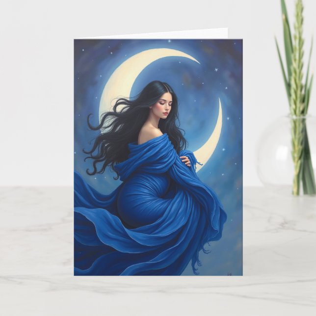 Moon Goddess Birthday Card (Front)