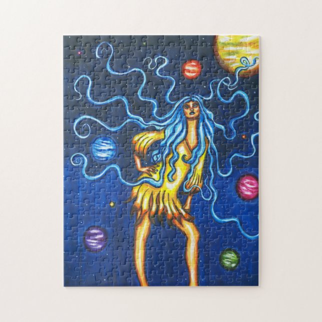 Moon Goddess Celestial Fantasy Original art Jigsaw Puzzle (Vertical)