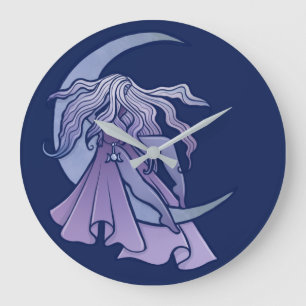 Moon Goddess Large Clock
