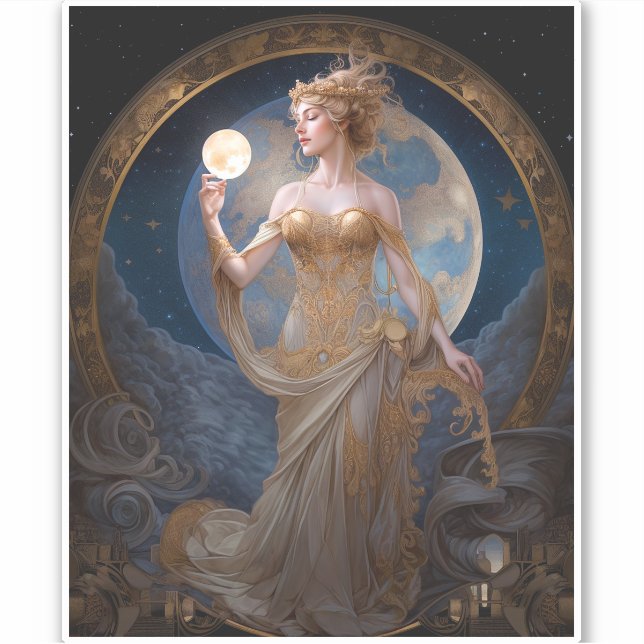 Moon Goddess Queen Fantasy Art (Front)