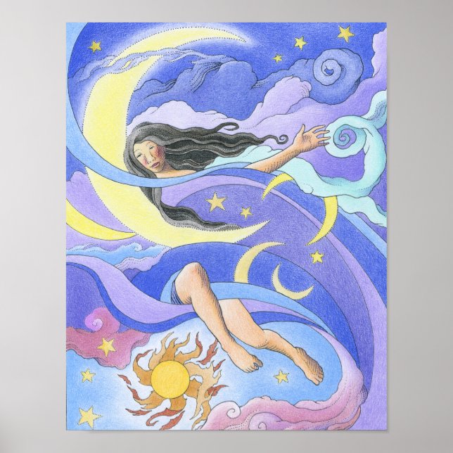 Moon goddess (Selene) poster (Front)