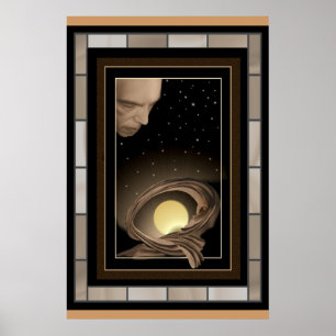 Moon Goddess Sleeps Protected by the StarGod Poster
