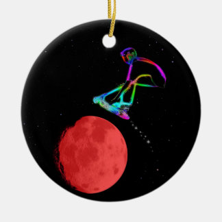 Moon Grabber - Stunt Scooter Rider Ceramic Tree Decoration