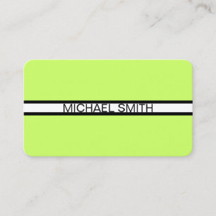 Moon Green Professional White Black Elegant Modern Business Card