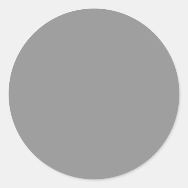 Moon Grey Solid Colour  Classic Round Sticker (Front)