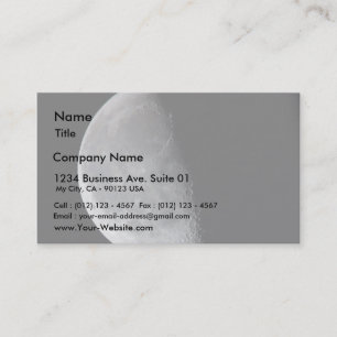 Moon Half At Night Business Card