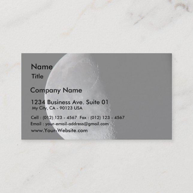 Moon Half At Night Business Card (Front)