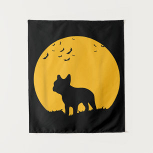 Moon Halloween Inspire French Bulldog Gift Tapestry