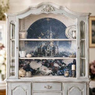 Moon Halo Castle Decoupage Tissue Paper