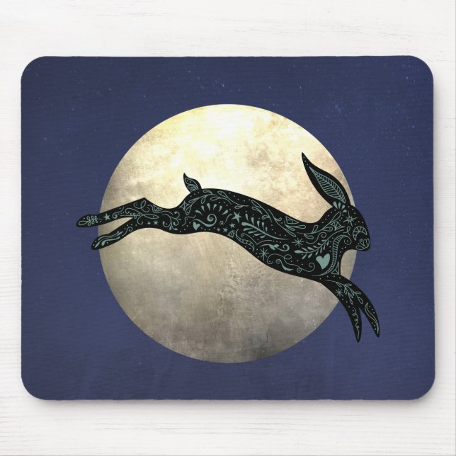 Moon Hare Mouse Mat (Front)