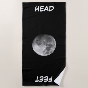 Moon head and feet beach towel