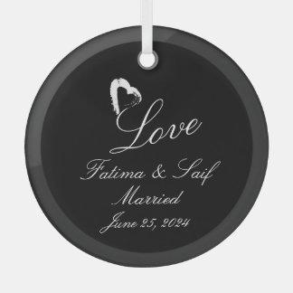 Moon Heart Married Ornament Wedding Gift