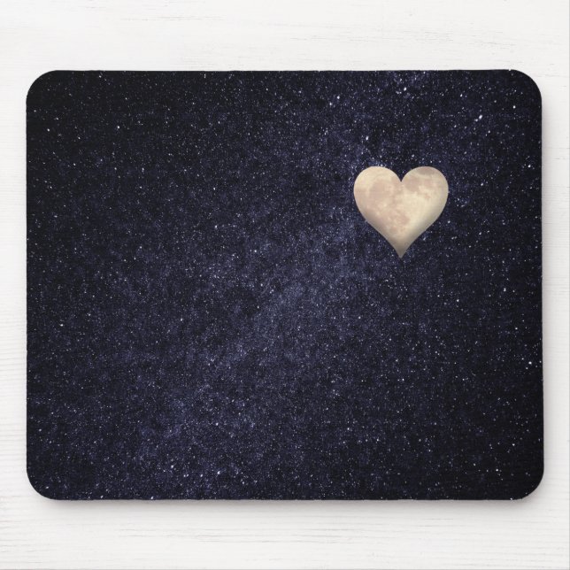 Moon Heart Mouse Mat (Front)